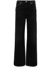 Agolde Nico Stretch High Rise Slim Fit Jeans In Black