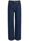 Agolde Harper Mid Rise Relaxed Straight Jeans In Echo In Blue