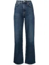 Agolde Wilder Mid-rise Straight-leg Jeans In Blue