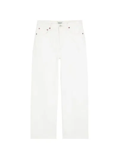 Agolde Harper Wide-leg Jeans In White