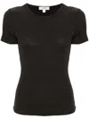 Agolde Grey Harri Fine-ribbed T-shirt In Grey