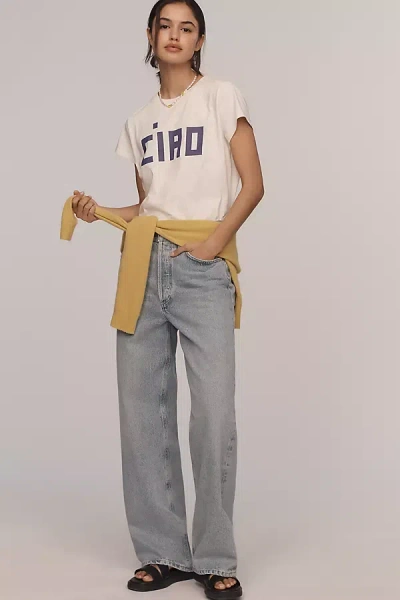 Agolde Henson High-rise Wide-leg Jeans In Blue