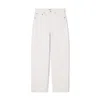 Agolde Vana Fold Wide-leg Jeans In White