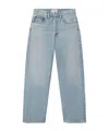 Agolde Light Blue Straight Boyfriend Jeans In Denim