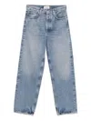 Agolde Wide-leg Jeans With Belt Loops And Five-pocket Style