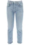 AGOLDE AGOLDE HIGH WAISTED STRAIGHT CROPPED JEANS IN THE