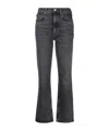 Agolde Riley High Rise Straight Crop Jeans In Edit In Black