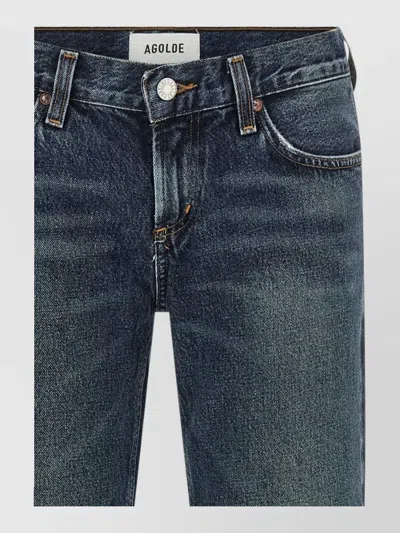 Agolde High Rise Flare Denim Bootcut Jeans In Blue