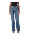 Agolde Leena High Waist Raw Hem Flare Leg Jeans In Blue