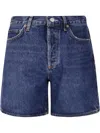 Agolde High-rise Shorts In Blau