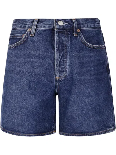 Agolde High-rise Shorts In Blau