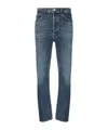 Agolde Denim Trousers With Belt Loops In Blue