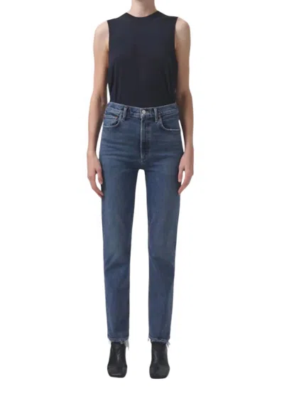 Agolde High Rise Stovepipe Jeans In Captivate In Multi