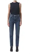 AGOLDE HIGH RISE STOVEPIPE JEANS IN CAPTIVATE
