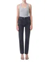 Agolde High Rise Stovepipe Jeans In Metal In Multi