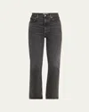 Agolde High-rise Stovepipe Jeans In Metal