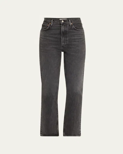 Agolde High-rise Stovepipe Jeans In Metal