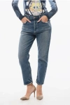 Agolde High-rise Straight Fit Riley Cropped Jeans 17cm In Blue