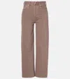 Agolde High-rise Wide-leg Jeans In Brown