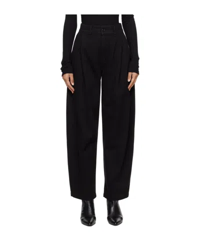 Agolde High Waist Casual Pants In Black
