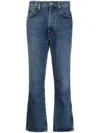 Agolde High-waist Cropped Jeans In Blau
