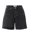 Agolde Woman Denim Shorts Black Size 25 Recycled Cotton In Black