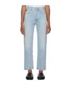 Agolde High Waist Denim Trousers In Blue