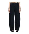 Agolde High Waist Denim Trousers In Black