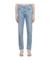 Agolde High Waist Denim Trousers In Blue