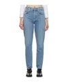 Agolde High Waist Denim Trousers In Blue