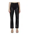 Agolde High Waist Denim Trousers In Black