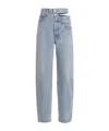 Agolde High Waist Denim Trousers In Blue