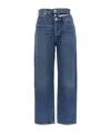 Agolde High Waist Denim Trousers In Blue