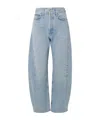 Agolde High Waist Denim Trousers In Blue