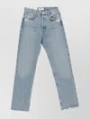 Agolde High Waist Distressed Denim Trousers
