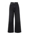 Agolde High Waist Straight Jeans In Black