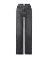 Agolde High Waist Straight Jeans In Black