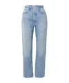 Agolde High Waist Straight Jeans In Blue