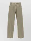Agolde High Waist Straight Leg Denim Trousers In Brown