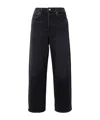 Agolde High-waist Wide-leg Denim Trousers In Black