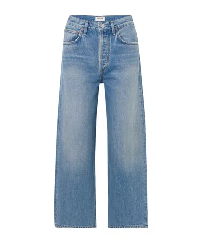 Agolde High-waist Wide-leg Denim Trousers In Blue