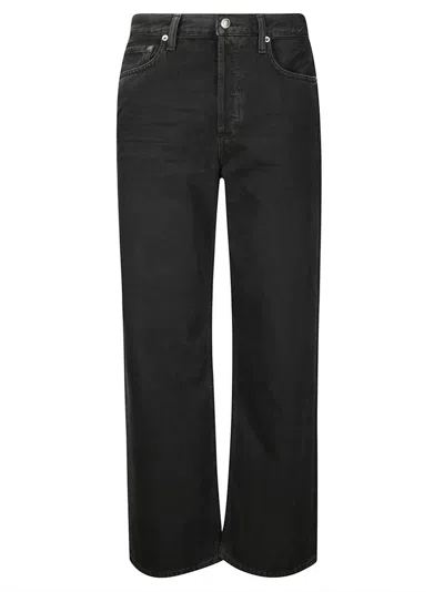 AGOLDE HIGH-WAISTED BAGGY JEANS WITH BUTTON CLOSURE
