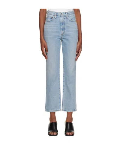Agolde High-waisted Jeans In Blue