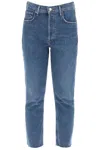 AGOLDE AGOLDE HIGH-WAISTED STRAIGHT CROPPED JEANS IN THE