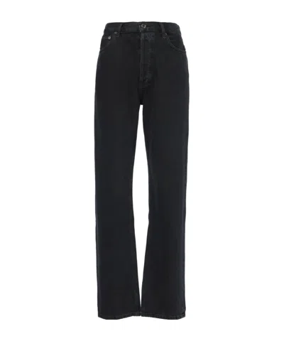 Agolde High-waisted Straight-leg Jeans In Black