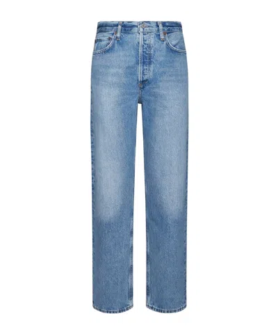 Agolde High-waisted Straight-leg Jeans In Blue
