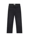 Agolde High-waisted Straight-leg Jeans With Vintage Wash Effect In Black