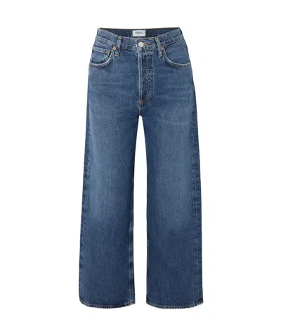 Agolde High-waisted Wide-leg Jeans In Blue