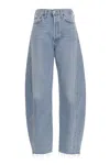 Agolde Lune Pieced Jeans Light Blue In Blue
