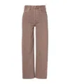Agolde High-waisted Wide-leg Jeans In Brown